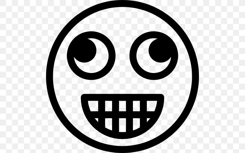 Emoticon Icon Design Smiley, PNG, 512x512px, Emoticon, Area, Black And White, Emotion, Facial Expression Download Free