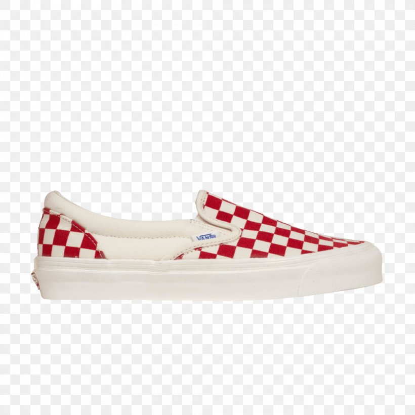 Mens Vans Vault Classic Slip On OG Sports Shoes Men VANS Checkerboard Classic Slip-on Shoes Red Vans Classic Slip-On 9 OG White, PNG, 1000x1000px, Vans, Beige, Check, Clothing, Cross Training Shoe Download Free