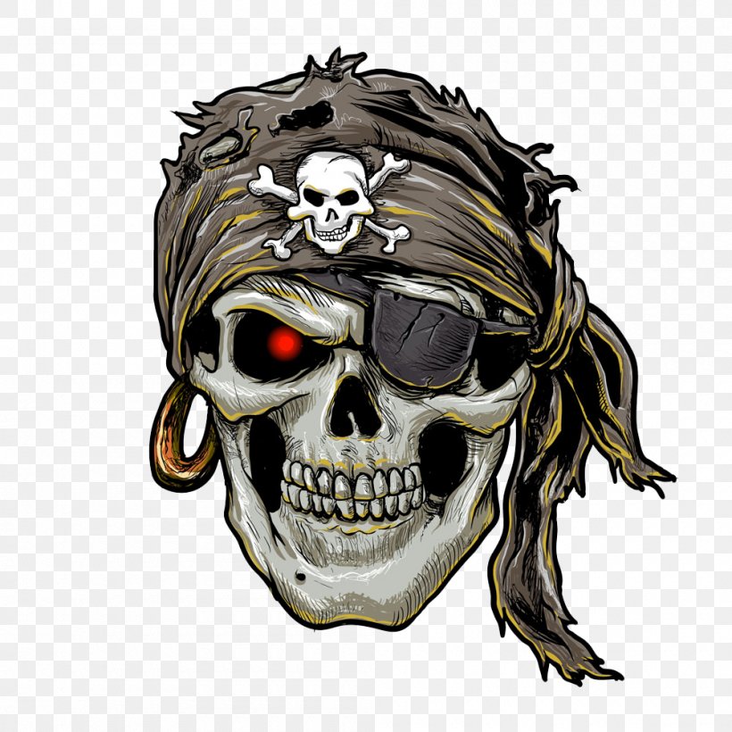 Piracy Human Skull Symbolism Jolly Roger, PNG, 1000x1000px, Piracy, Art, Bone, Human Skull Symbolism, Jolly Roger Download Free