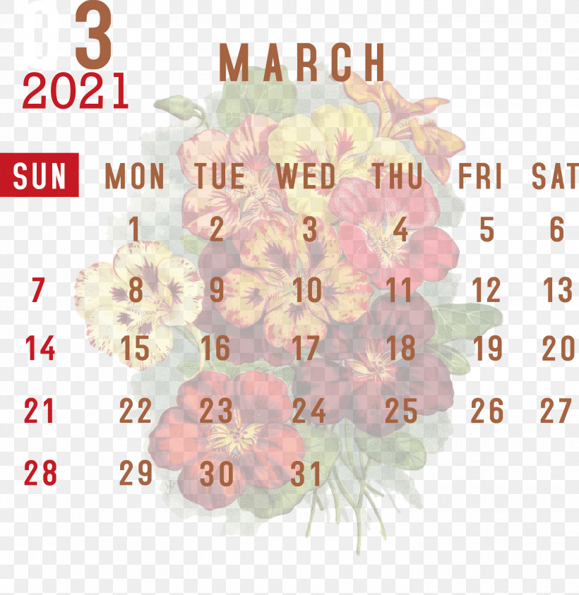 March 2021 Printable Calendar March 2021 Calendar 2021 Calendar, PNG, 2915x3000px, 2021 Calendar, March 2021 Printable Calendar, Flower, Geometry, Line Download Free