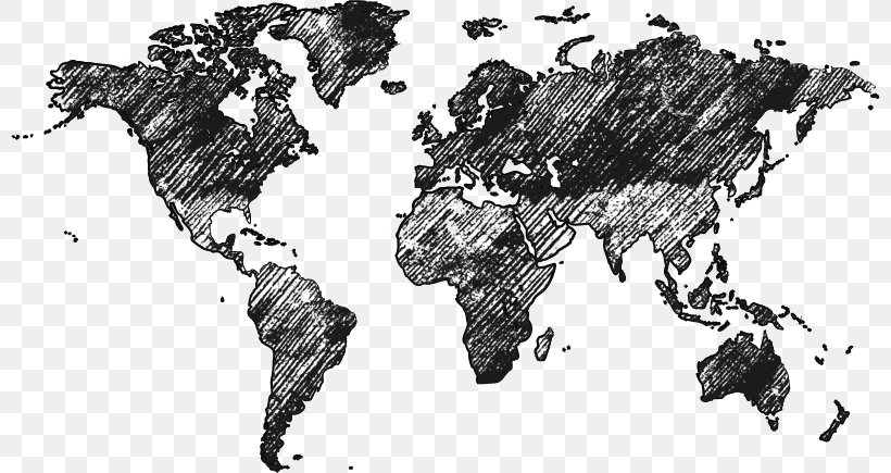 World Map The World: Maps Globe, PNG, 800x435px, World, Animated Mapping, Atlas, Black And White, Continent Download Free