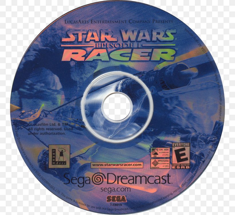 Star Wars Episode I: Racer Compact Disc Dreamcast Star Wars Computer And Video Games, PNG, 750x750px, 1999, Star Wars Episode I Racer, Compact Disc, Cover Art, Dreamcast Download Free