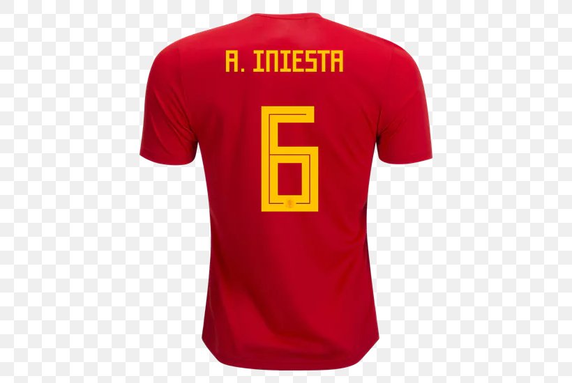 2018 World Cup Spain National Football Team 2010 FIFA World Cup T-shirt Spain Soccer Jersey, PNG, 550x550px, 2010 Fifa World Cup, 2018, 2018 World Cup, Active Shirt, Adidas Download Free