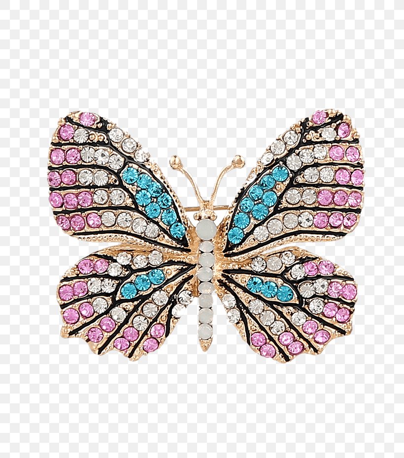 Brooch Monarch Butterfly Earring Imitation Gemstones & Rhinestones, PNG, 700x931px, Watercolor, Cartoon, Flower, Frame, Heart Download Free