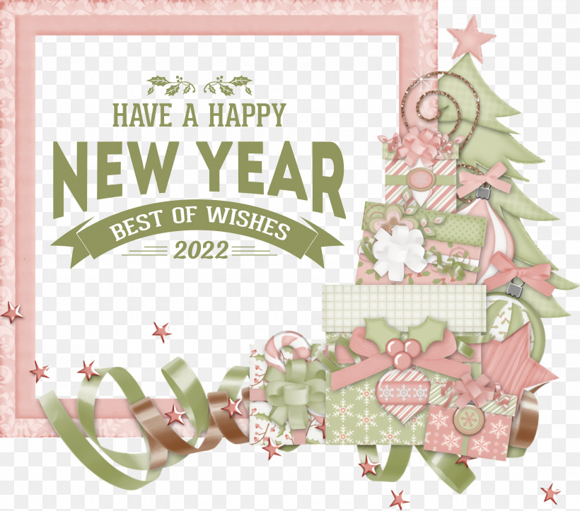 Happy New Year 2022 2022 New Year 2022, PNG, 3000x2648px, Christmas Day, Birthday, Drawing, Gift, New Year Download Free