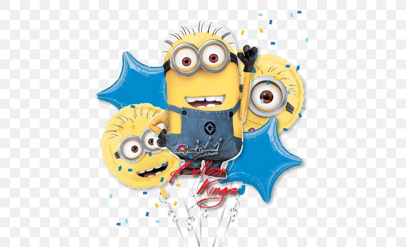 Universal Pictures Dave The Minion Despicable Me Minions Balloon, PNG, 500x500px, Universal Pictures, Art, Balloon, Birthday, Cartoon Download Free