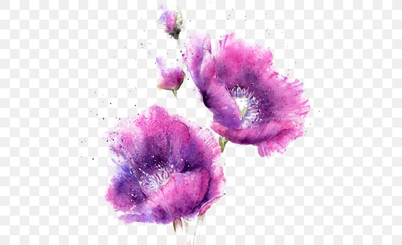 Watercolor Painting, PNG, 500x500px, Watercolor Painting, Artificial Flower, Color, Cut Flowers, Floral Design Download Free