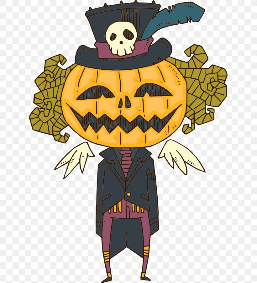 Halloween Cartoon Jack-o'-lantern, PNG, 633x906px, Cartoon, Animation, Art, Bezpera, Clip Art Download Free