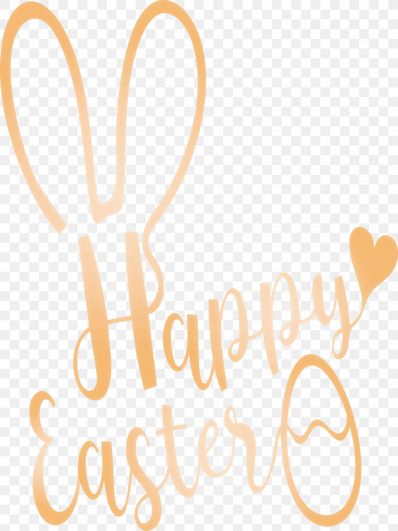 Happy Easter With Bunny Ears, PNG, 2247x3000px, Happy Easter With Bunny Ears, Heart, Line, Logo, Love Download Free