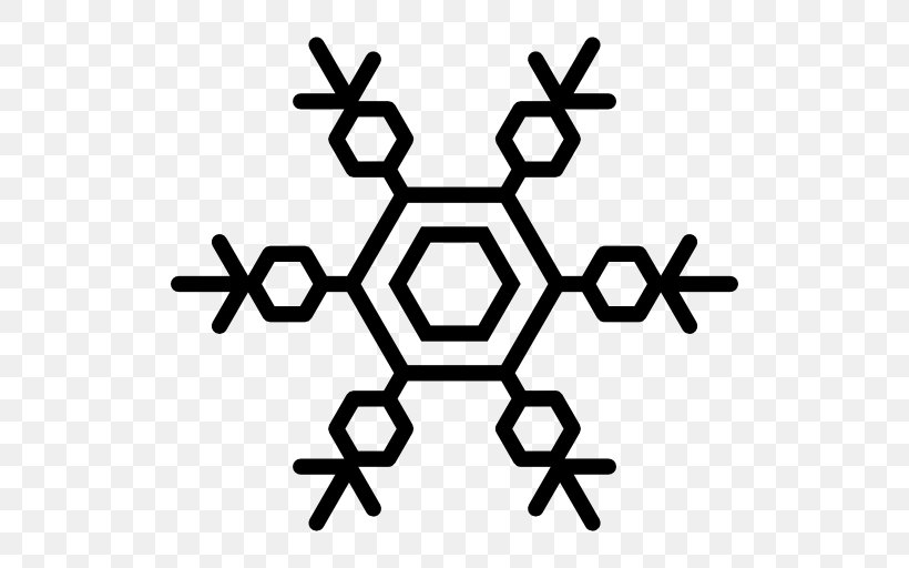 Snowflake Hexagon Shape Freezing, PNG, 512x512px, Snowflake, Black, Black And White, Cold, Flake Ice Download Free