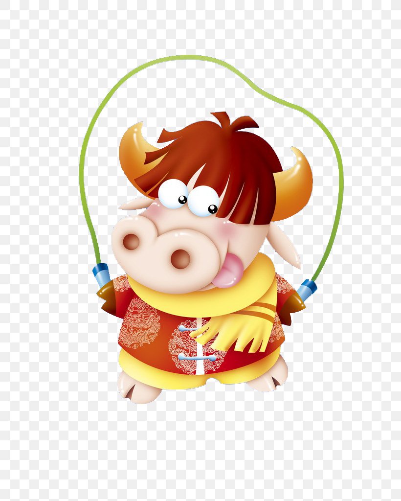 Cattle Jump Ropes Jumping, PNG, 742x1024px, Cattle, Baby Toys, Cartoon, Competition, Drawing Download Free