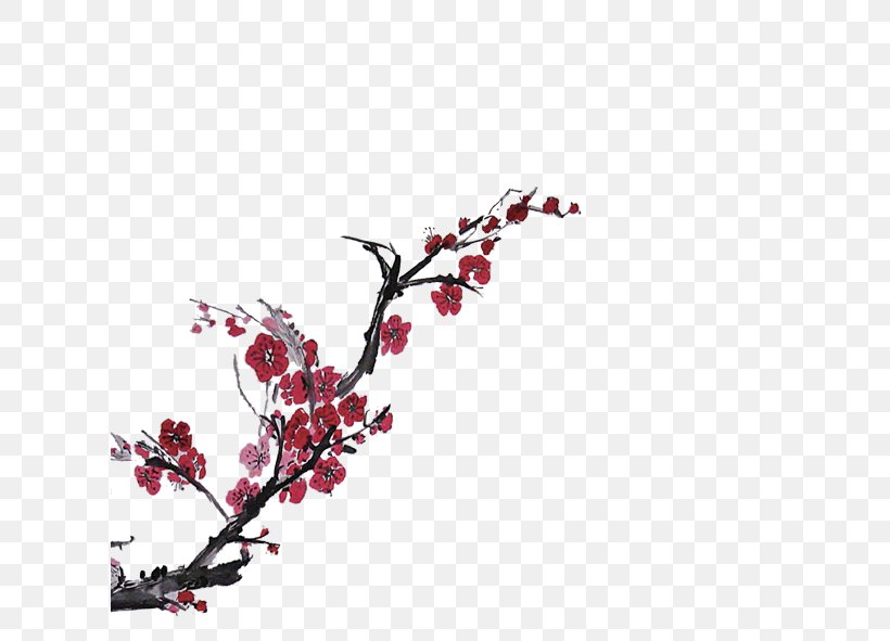 Ink Wash Painting Chinese Painting Chinoiserie, PNG, 615x591px, Ink Wash Painting, Art, Birdandflower Painting, Blossom, Branch Download Free