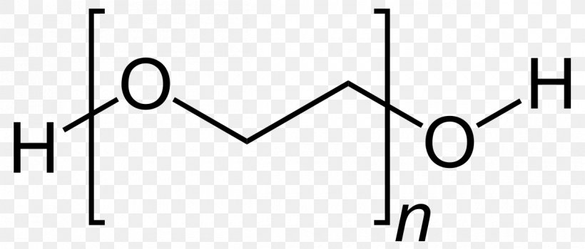 Polyethylene Glycol Macrogol Polymer Hydrophile, PNG, 1200x513px, Polyethylene Glycol, Area, Black And White, Brand, Diagram Download Free