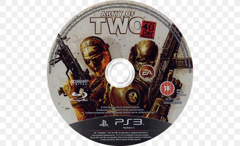 Army Of Two: The 40th Day PlayStation 3 Medal Of Honor: Airborne, PNG, 500x500px, Army Of Two The 40th Day, Army Of Two, Artikel, Compact Disc, Deus Ex Download Free