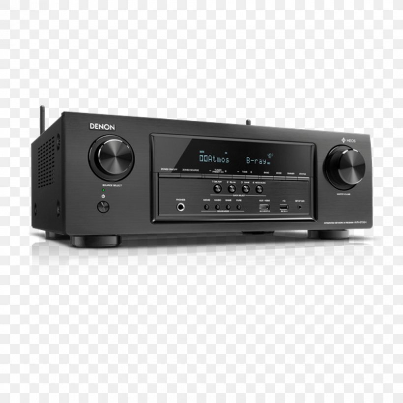 AV Receiver 4K Resolution Denon Ultra-high-definition Television Video, PNG, 1020x1020px, 4k Resolution, 51 Surround Sound, Av Receiver, Audio, Audio Equipment Download Free