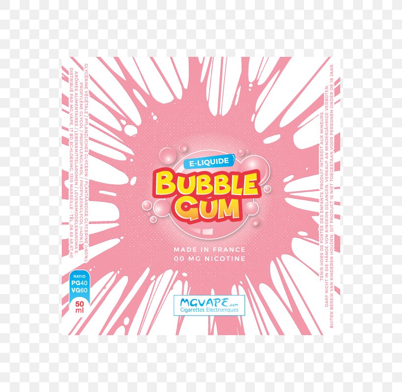 Chewing Gum MG VAPE Bubble Gum, PNG, 800x800px, Chewing Gum, Brand, Bubble, Bubble Gum, Chewing Download Free