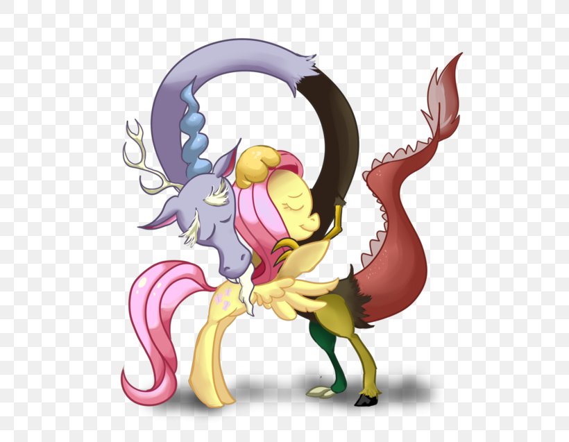 Fluttershy Discord Cartoon, PNG, 600x637px, Watercolor, Cartoon, Flower, Frame, Heart Download Free