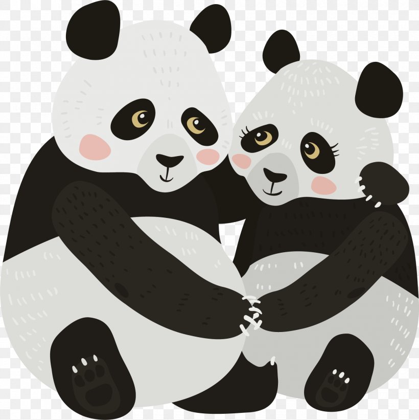 Giant Panda Euclidean Vector Drawing Illustration, PNG, 1830x1833px, Giant Panda, Animal, Bear, Carnivoran, Drawing Download Free