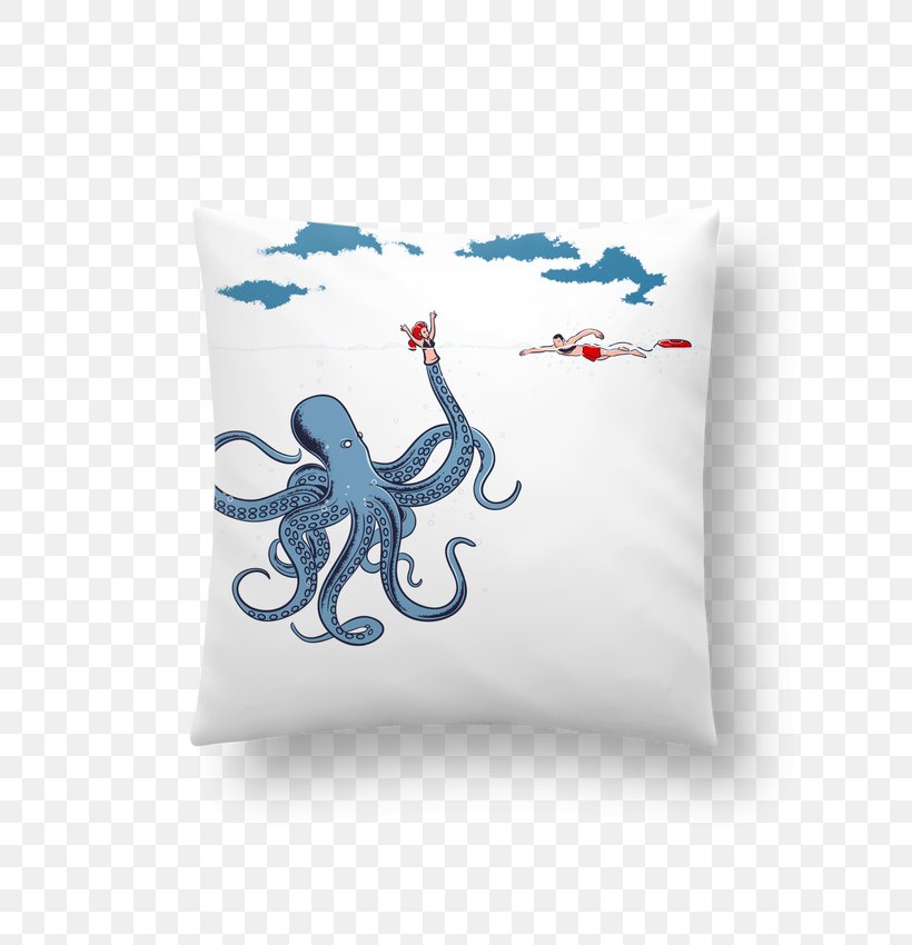 Giant Squid Drawing, PNG, 690x850px, Squid, Art, Blue, Cephalopod, Cushion Download Free