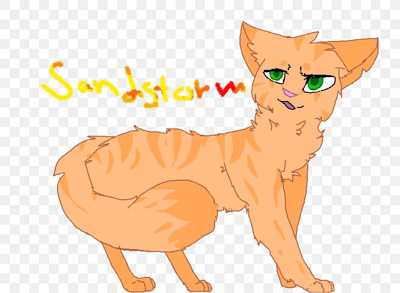 Kitten Whiskers Cat Warriors Sandstorm, PNG, 800x600px, Kitten, Big Cats, Carnivoran, Cartoon, Cat Download Free