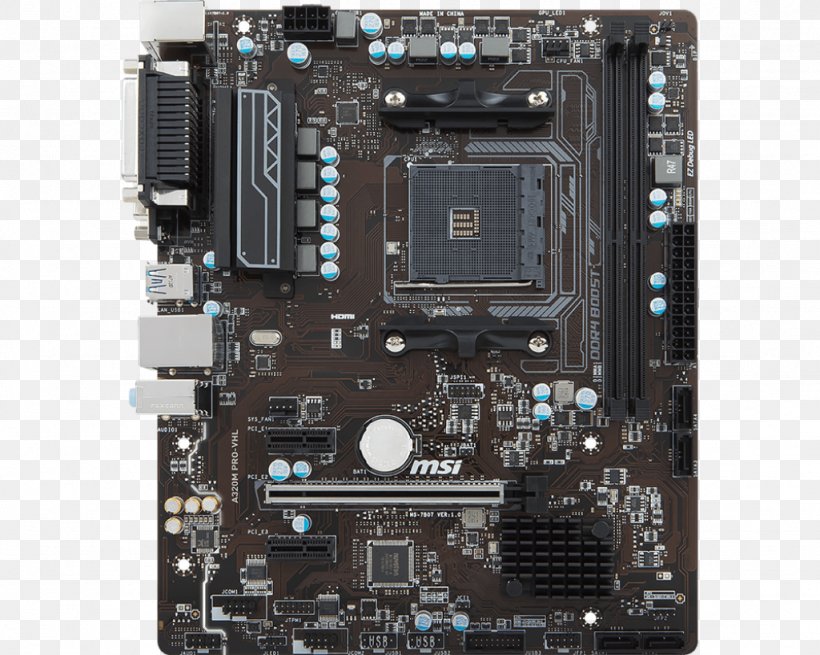 MSI A320M PRO-VH PLUS AMD A320 Socket AM4 Micro ATX Motherboard MicroATX, PNG, 1024x819px, Socket Am4, Athlon, Atx, Central Processing Unit, Chipset Download Free