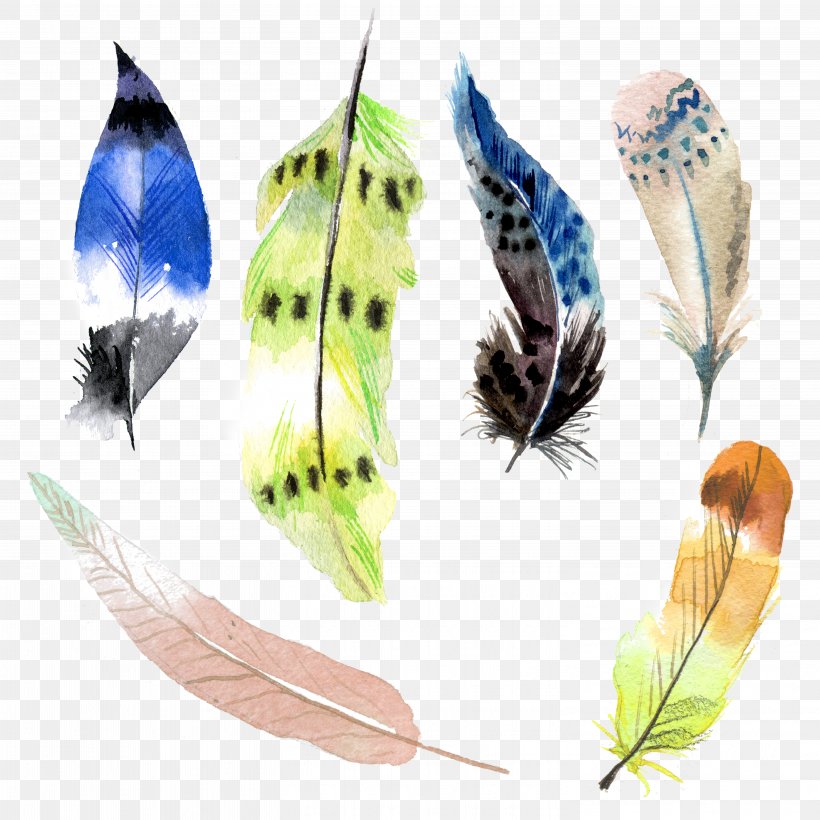 Watercolor: Flowers Watercolor Painting Feather, PNG, 5906x5906px, Watercolor Flowers, Bird, Butterfly, Cartoon, Drawing Download Free
