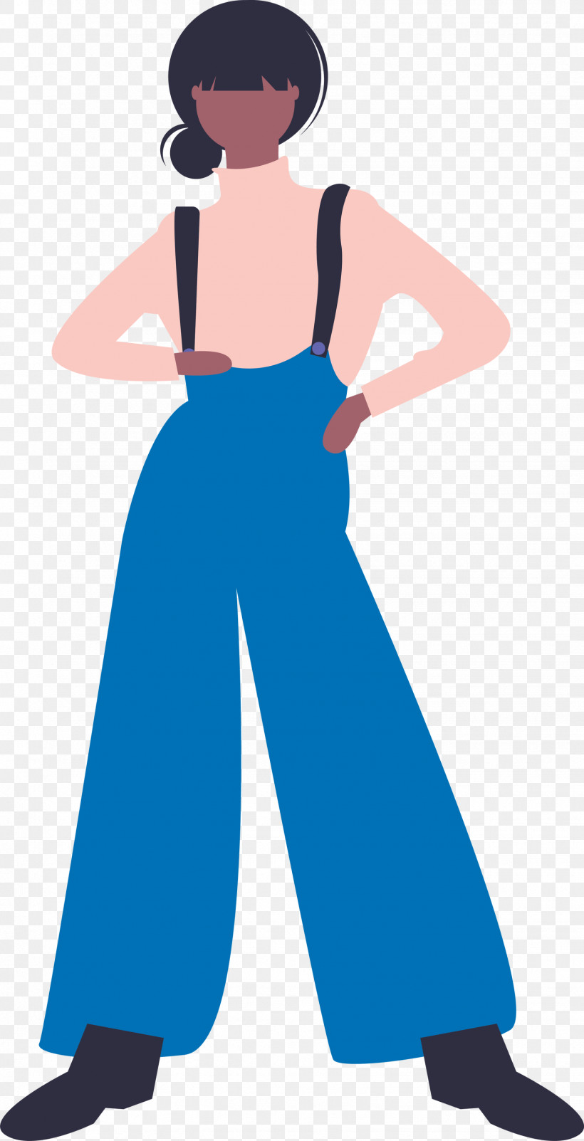 Clothing Standing Trousers Shoulder Electric Blue, PNG, 1534x3000px, Modern Art, Clothing, Electric Blue, Modern Girl, Shoulder Download Free