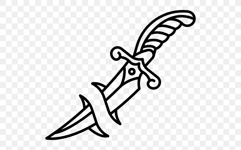 Knife Old School (tattoo) Dagger Weapon, PNG, 512x512px, Knife, Art, Artwork, Beak, Black Download Free