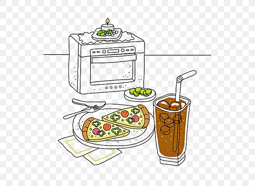 Pizza Fast Food Illustration, PNG, 600x600px, Pizza, Cartoon, Cuisine, Cutlery, Drink Download Free