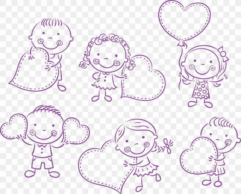 Vector Stick Figure Children, PNG, 9928x7985px, Watercolor, Cartoon, Flower, Frame, Heart Download Free