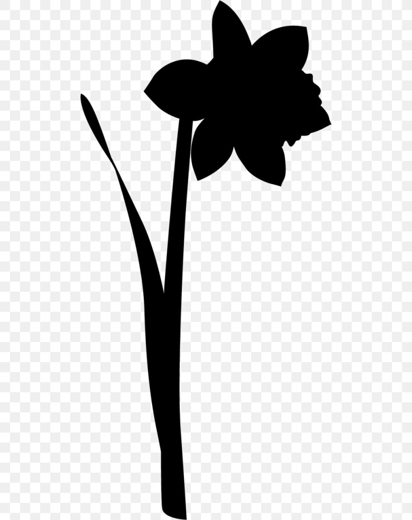 Clip Art Flower Plant Stem Leaf Silhouette, PNG, 500x1034px, Flower, Amaryllis Family, Art, Blackandwhite, Botany Download Free