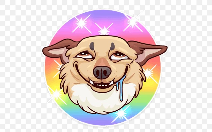 Dog Sticker Telegram VKontakte Clip Art, PNG, 512x512px, Watercolor, Cartoon, Flower, Frame, Heart Download Free