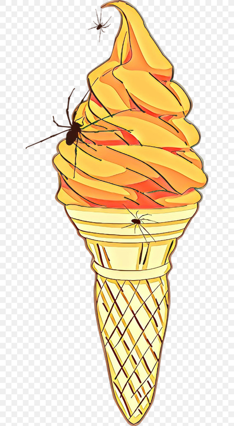 Ice Cream, PNG, 640x1491px, Ice Cream Cone, Dairy, Frozen Dessert, Ice Cream, Yellow Download Free