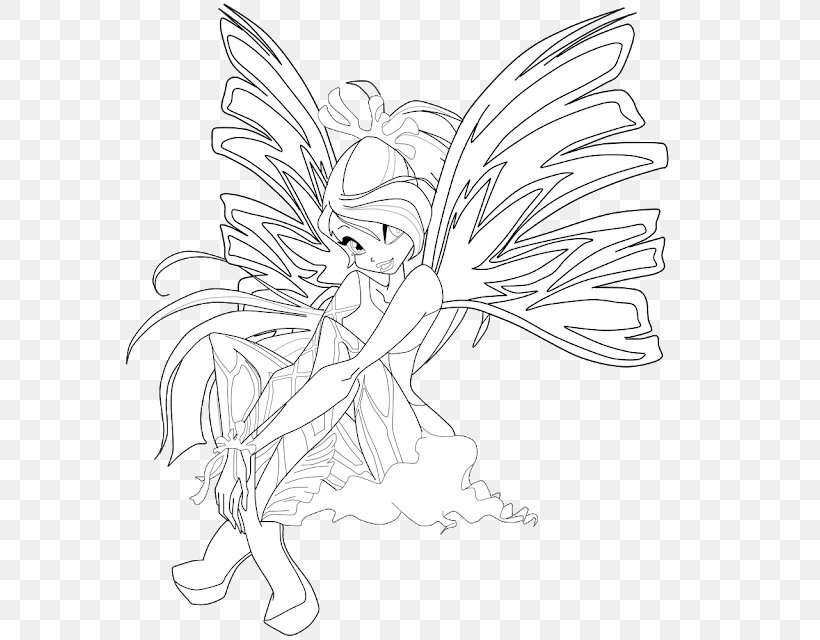 Bloom Stella Flora Coloring Book Sirenix, PNG, 640x640px, Bloom, Adult, Artwork, Black And White, Book Download Free
