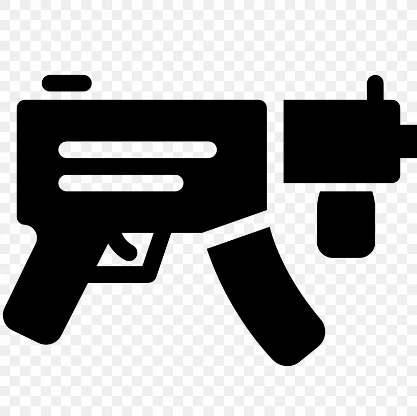 Firearm Weapon Submachine Gun, PNG, 1600x1600px, Firearm, Black, Black And White, Brand, Gatling Gun Download Free