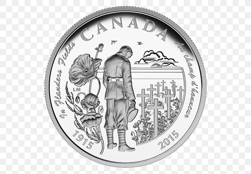 In Flanders Fields Coin 150th Anniversary Of Canada, PNG, 570x570px, 150th Anniversary Of Canada, In Flanders Fields, Anniversary, Armistice Day, Black And White Download Free