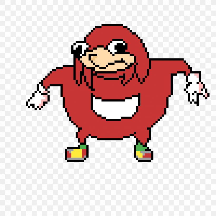 Knuckles The Echidna Pixel Art, PNG, 1200x1200px, 8bit Color, Knuckles ...