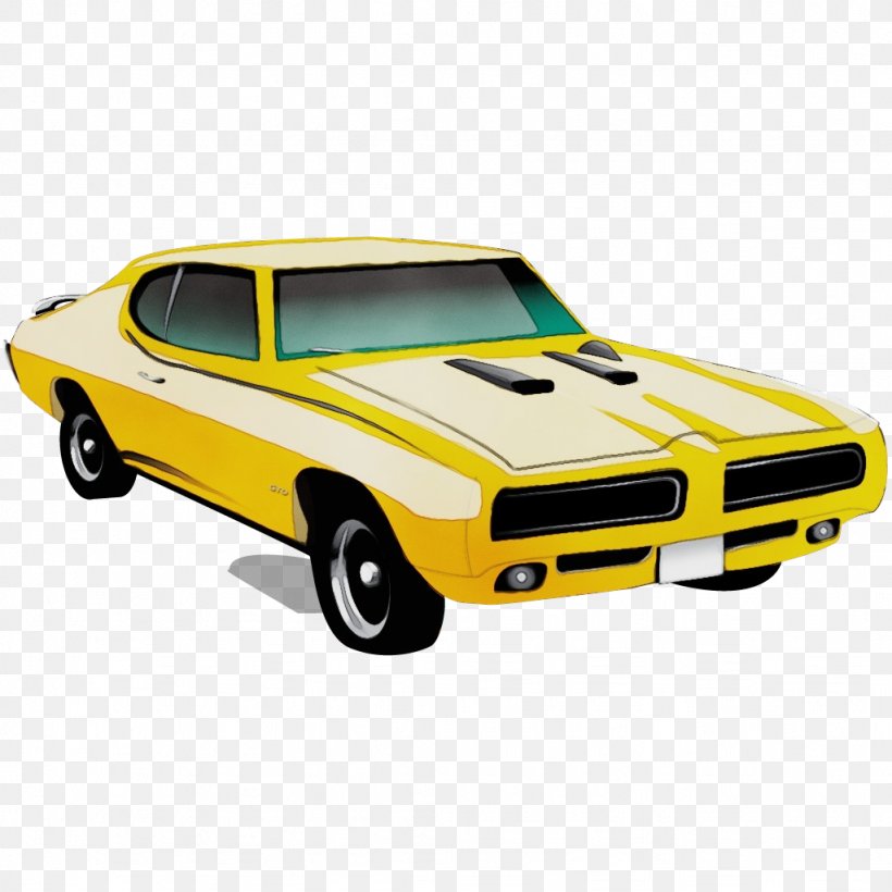 Land Vehicle Vehicle Car Muscle Car Yellow, PNG, 1024x1024px, Watercolor, Car, Classic Car, Land Vehicle, Model Car Download Free