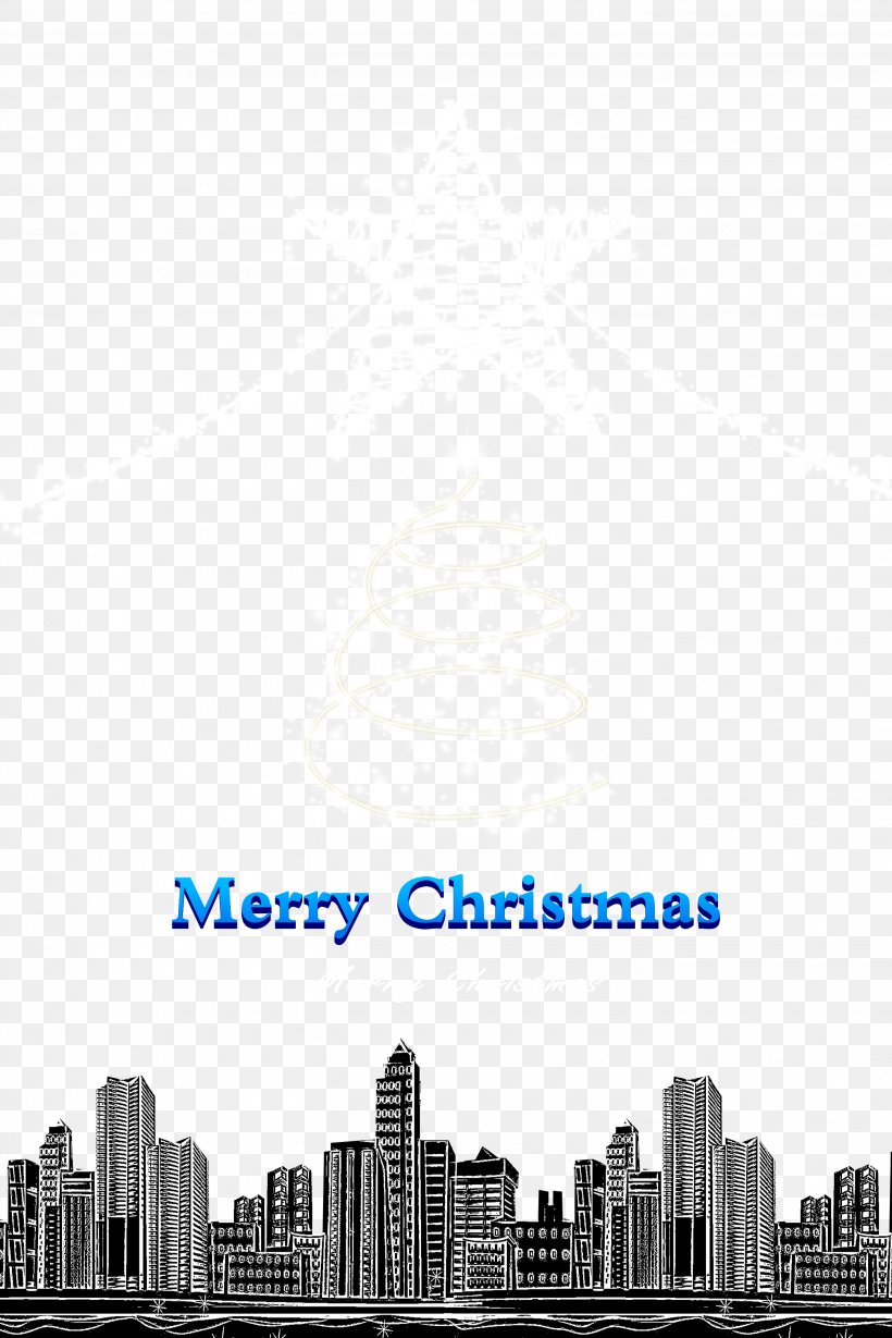 Silhouette Christmas City, PNG, 2835x4252px, Silhouette, Black And White, Brand, Christmas, City Download Free