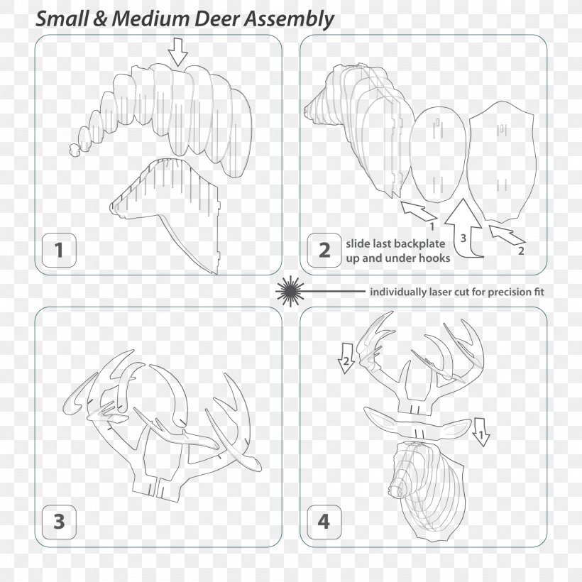 Deer Paper Moose Cardboard Head, PNG, 2048x2048px, Watercolor, Cartoon, Flower, Frame, Heart Download Free