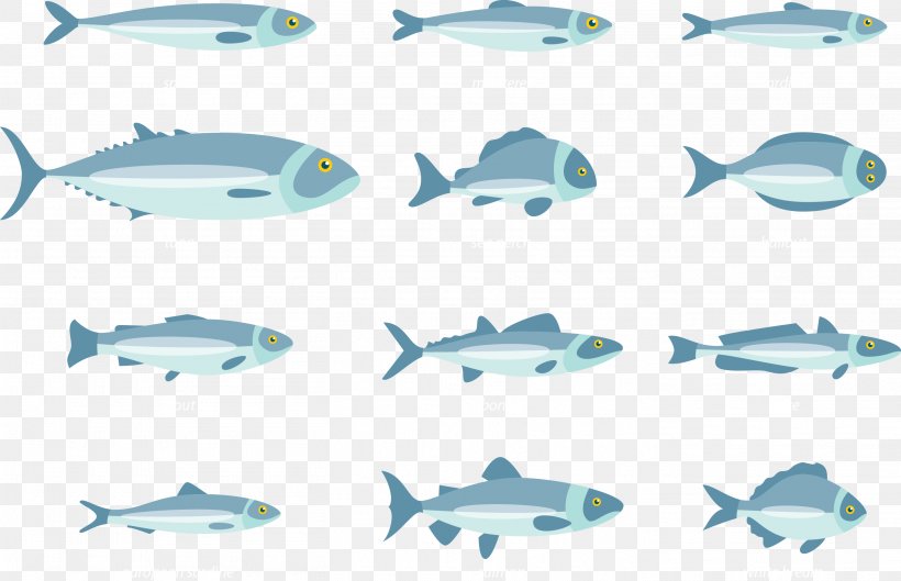 Fish Euclidean Vector, PNG, 2821x1821px, Fish, Aqua, Blue, Cartilaginous Fish, Cartoon Download Free