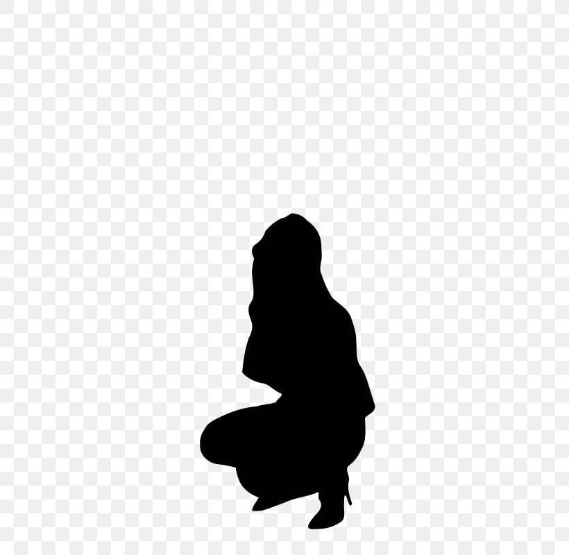 Silhouette Clip Art, PNG, 800x800px, Silhouette, Black, Black And White, Drawing, Kneeling Download Free