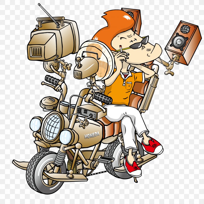 Motorcycle Vecteur Cartoon, PNG, 1500x1500px, Motorcycle, Art, Boy, Car, Cartoon Download Free