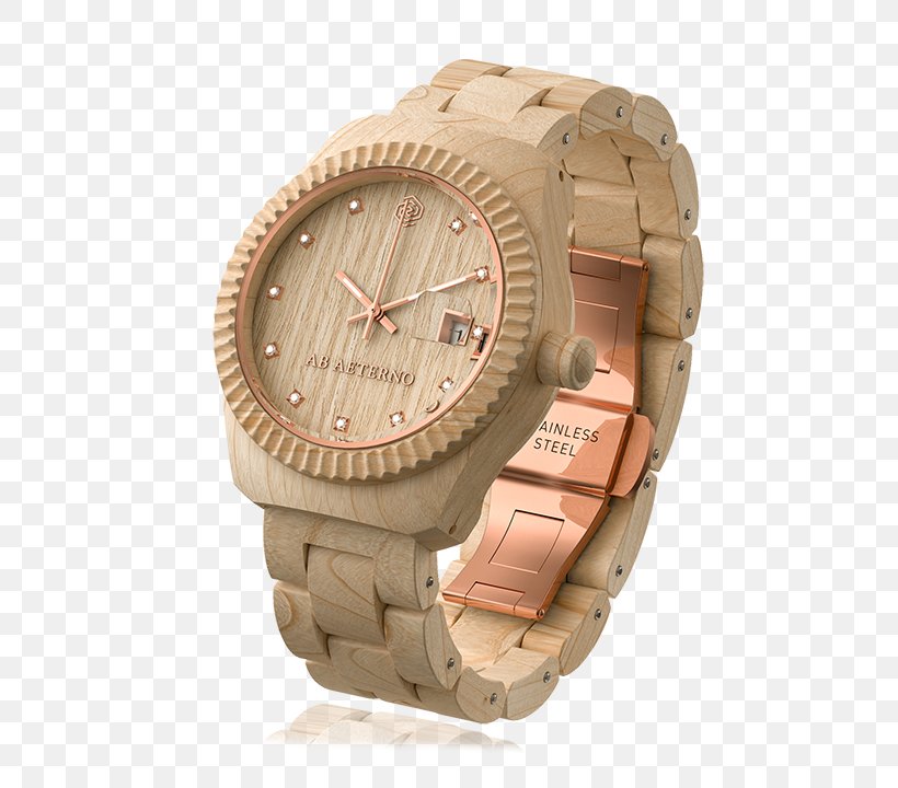 Watch Strap Wood Clothing Accessories, PNG, 720x720px, Watch, Beige, Brown, Clothing Accessories, Ebony Download Free