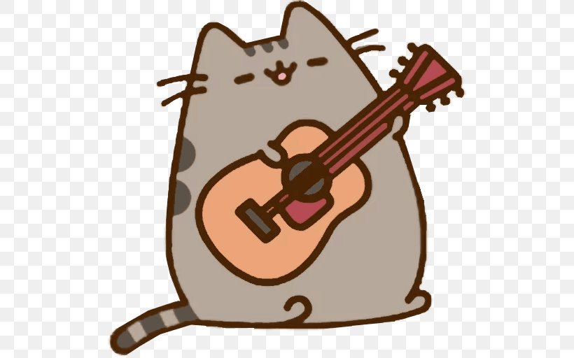Cat Pusheen Guitar Kitten, PNG, 512x512px, Cat, Cello, Drawing, Gfycat, Giphy Download Free