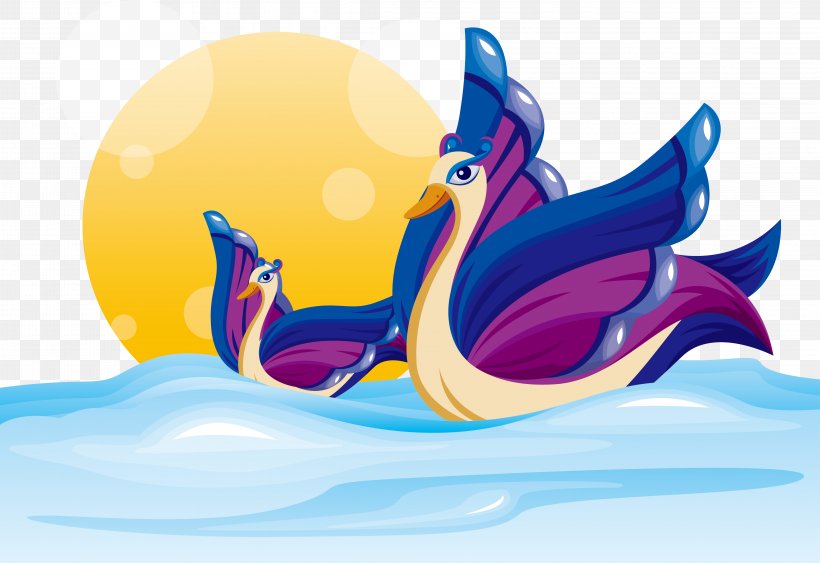 Cygnini Bird Euclidean Vector Download, PNG, 4567x3139px, Cygnini, Art, Bird, Cartoon, Dolphin Download Free