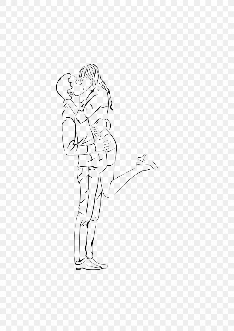 Drawing Black And White Kiss, PNG, 1697x2400px, Drawing, Arm, Art, Artwork, Black And White Download Free