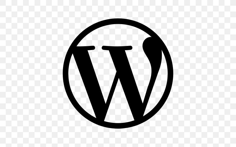 WordPress.com Blog, PNG, 512x512px, Wordpress, Area, Black And White, Blog, Brand Download Free