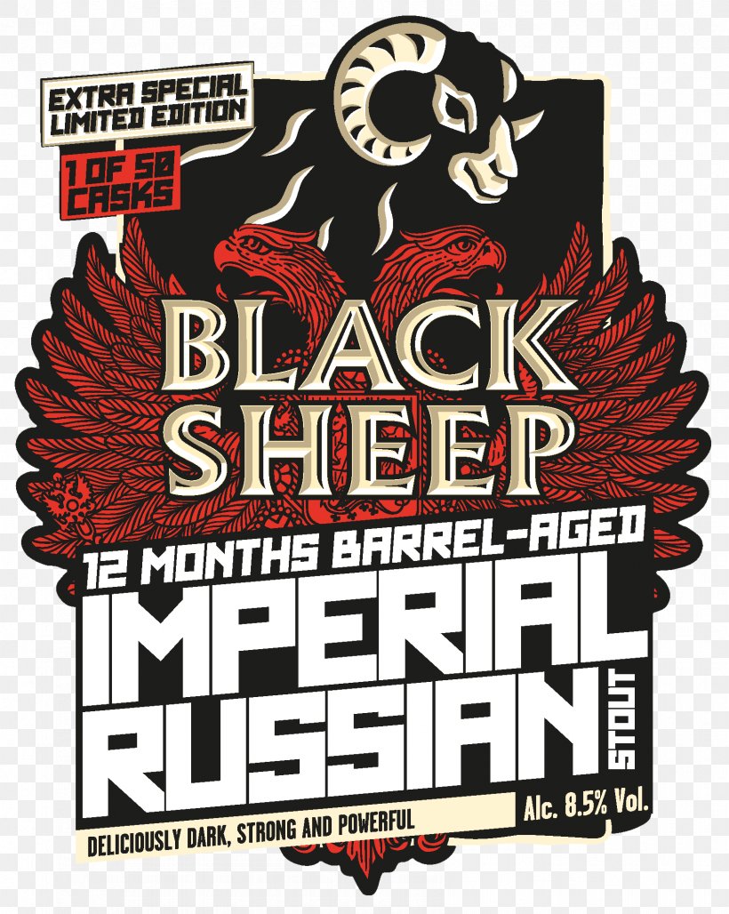 Black Sheep Brewery Russian Imperial Stout Logo, PNG, 1686x2115px, Russian Imperial Stout, Advertising, Brand, Brewery, Label Download Free