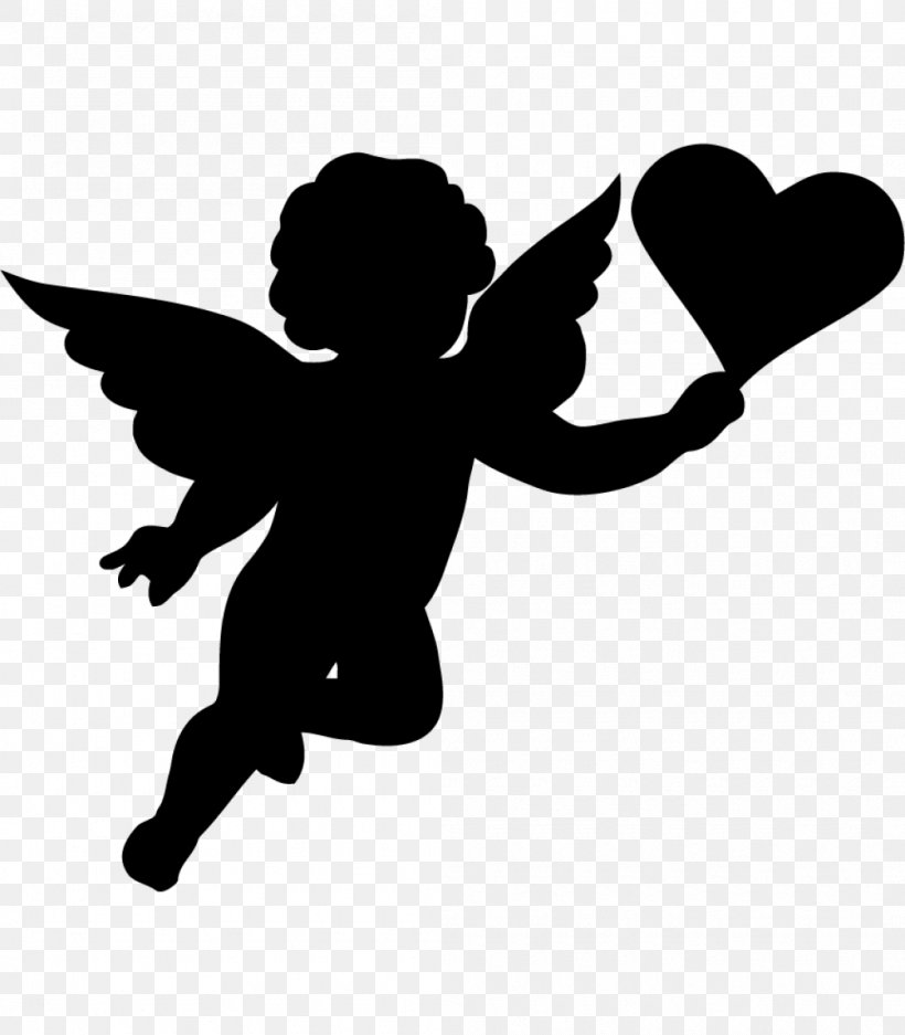 Cherub Cupid Silhouette Clip Art, PNG, 1050x1200px, Cherub, Art, Black And White, Butterfly, Cartoon Download Free